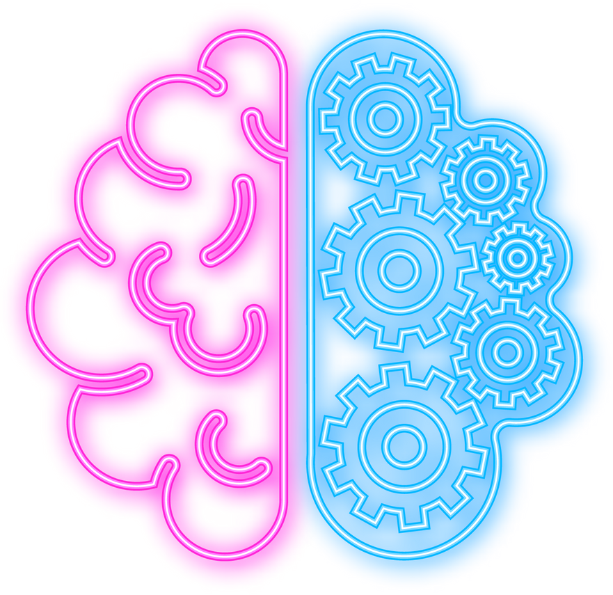 Brain. Digital brain in hand. Neural network. IQ testing. Br